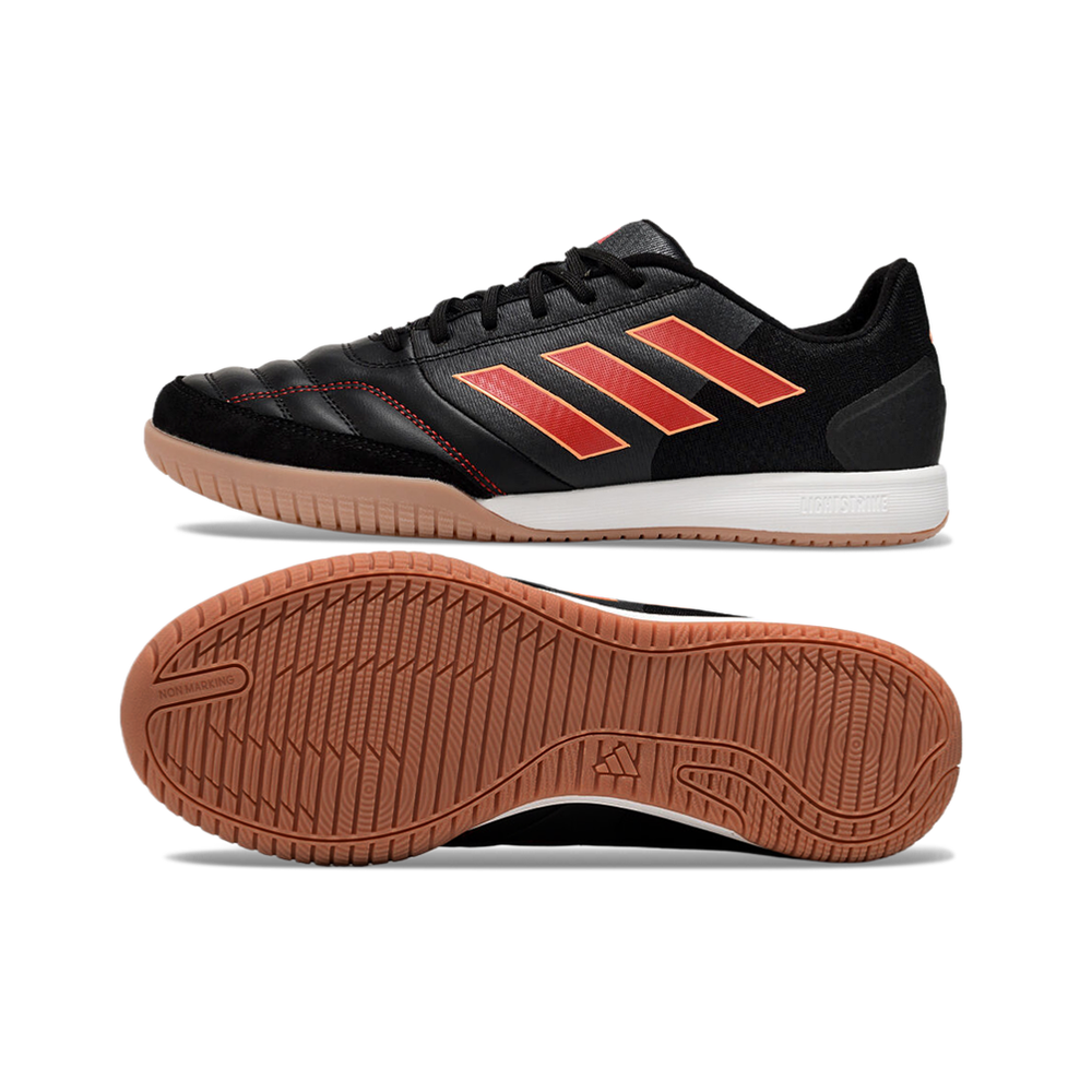 Chuteira Futsal Adidas Competition Top IC Preta e Vermelha