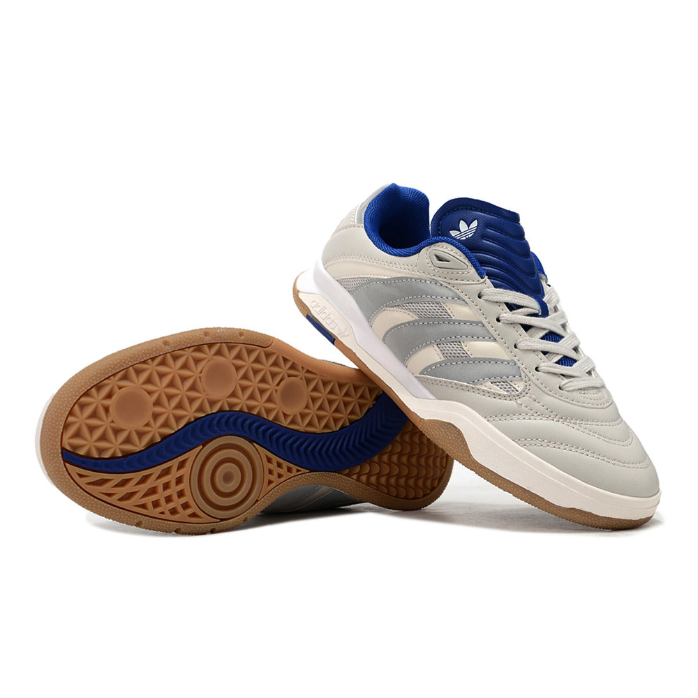 Chuteira Futsal Adidas Copa Mundial IC Bege, Azul e Cinza