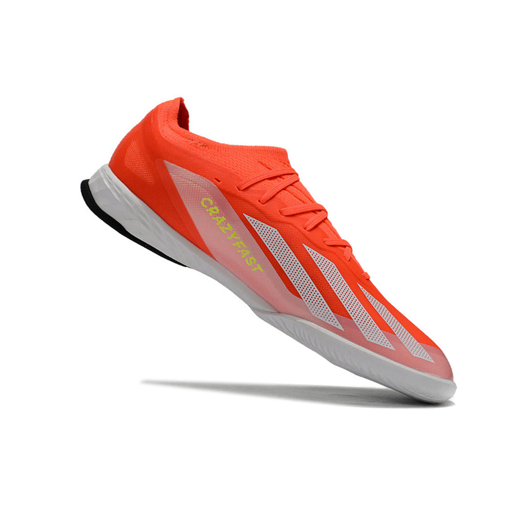 Chuteira Futsal Adidas CrazyFast. 1 IC Vermelha e Branco 