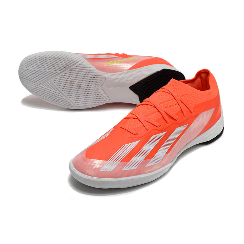 Chuteira Futsal Adidas CrazyFast. 1 IC Vermelha e Branco 
