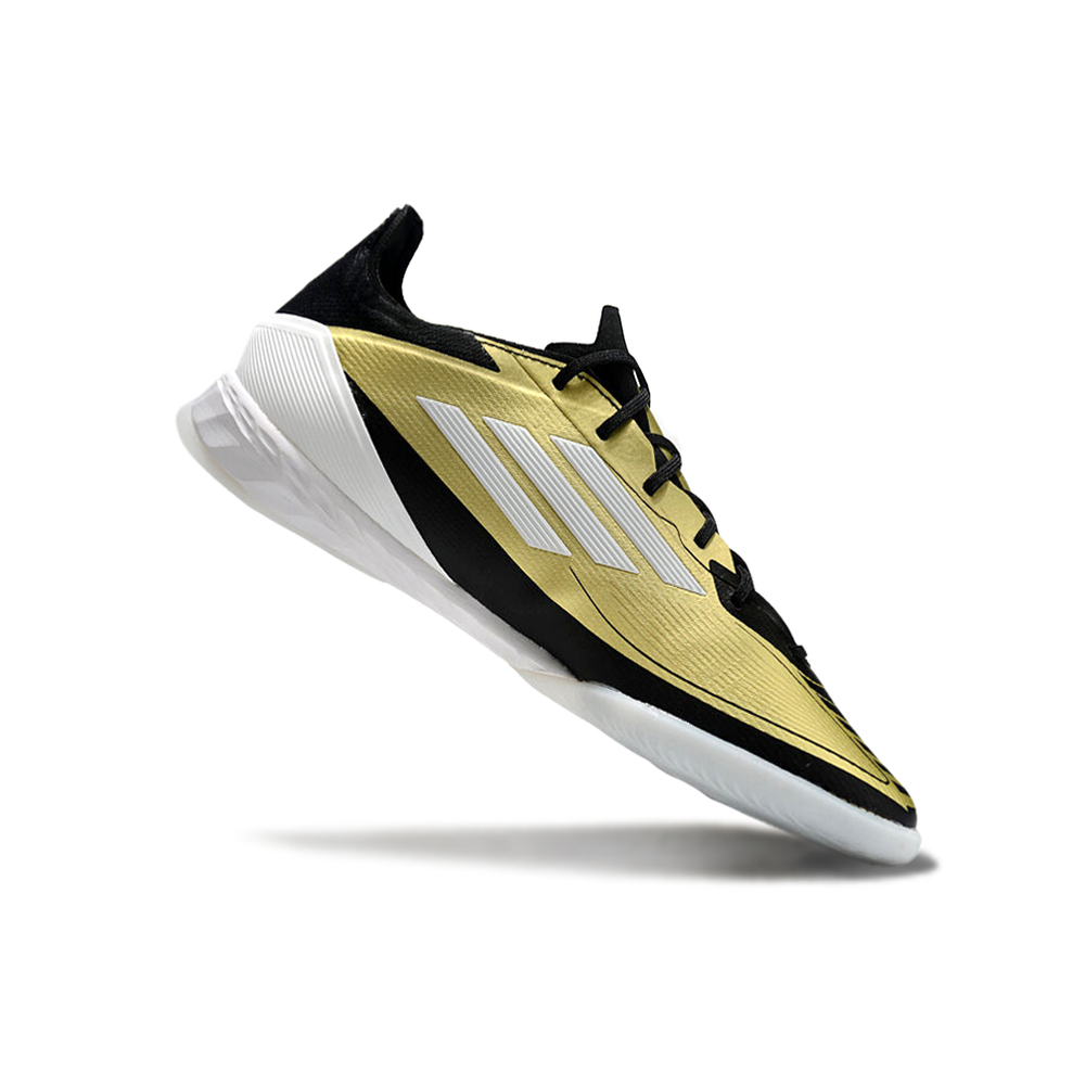 Chuteira Futsal Adidas F50 IC Dourada e Preta 