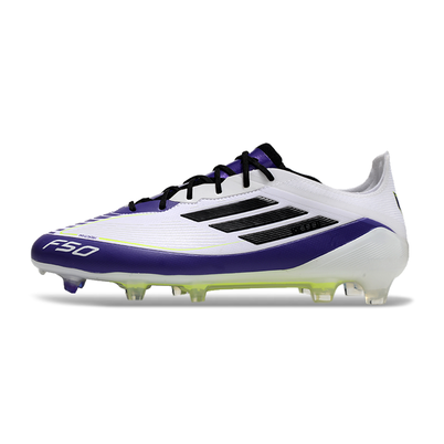 Chuteira Campo Adidas F50 FG Messi Branca, Roxa e Verde 
