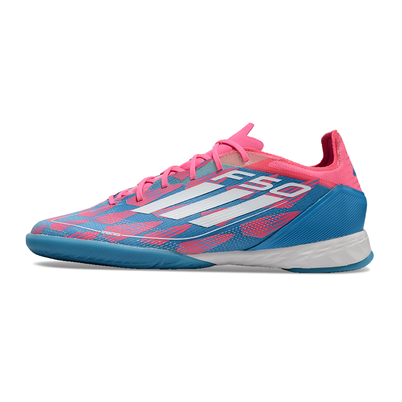 Chuteira Futsal Adidas F50 IC Rosa, Azul e Branca 