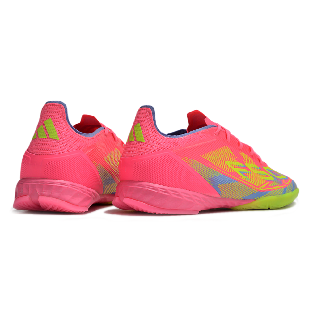 Chuteira Futsal Adidas F50 IC Rosa, Verde e Azul