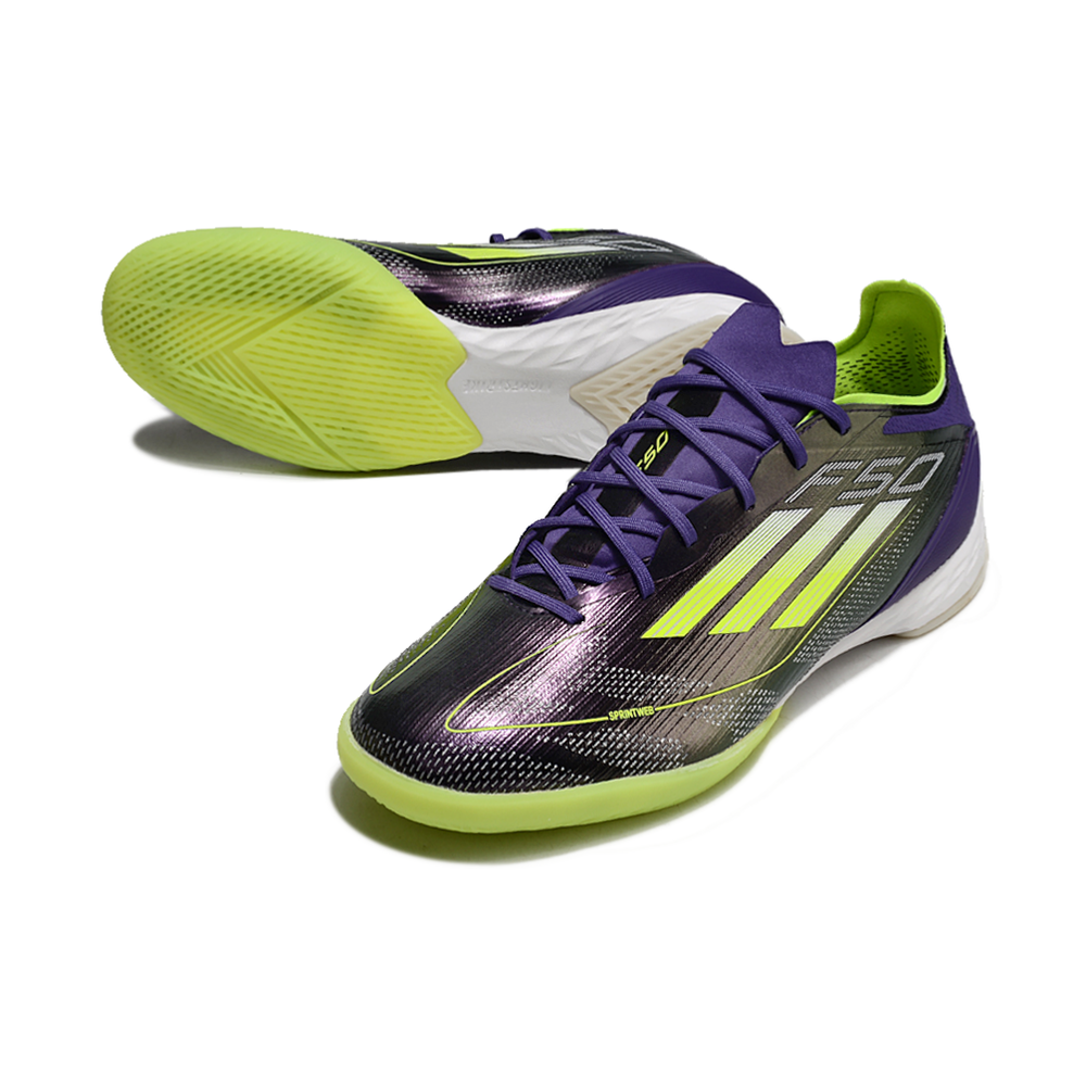 Chuteira Futsal Adidas F50 IC Roxa e Verde 