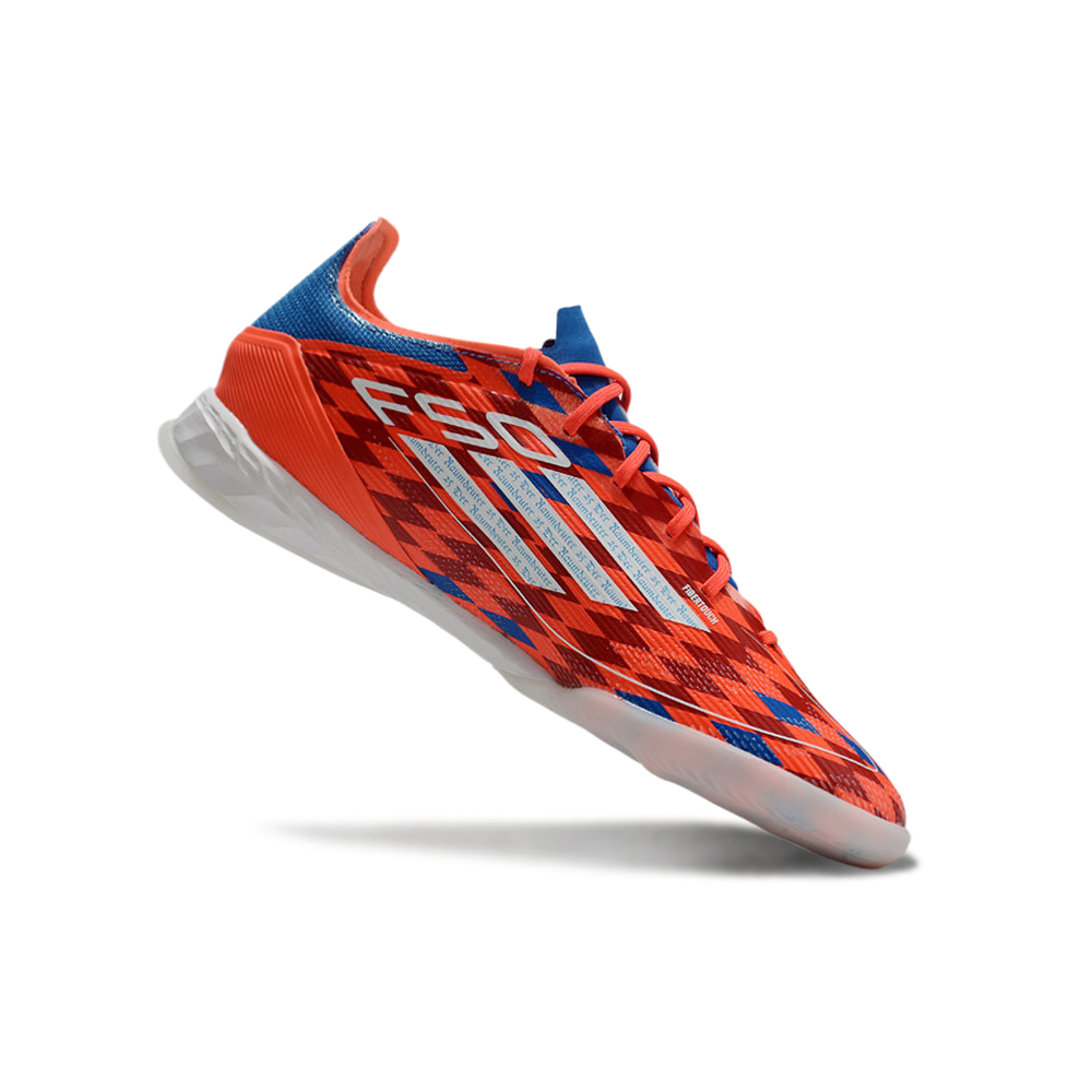 Chuteira Futsal Adidas F50 IC Vermelha e Azul