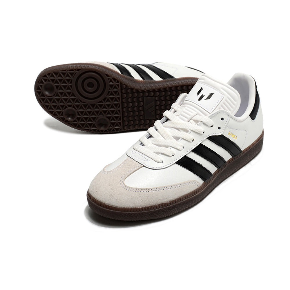 Chuteira Futsal Adidas Lionel Messi x Samba IC Branca e Preto 