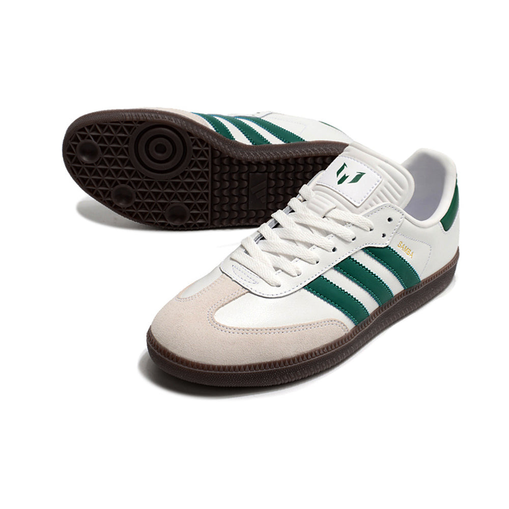Chuteira Futsal Adidas Lionel Messi x Samba IC Branca e Verde