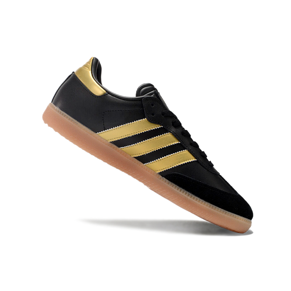 Chuteira Futsal Adidas Lionel Messi x Samba IC Preta e Dourada
