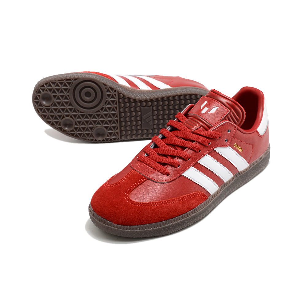 Chuteira Futsal Adidas Lionel Messi x Samba IC Vermelha e Branca