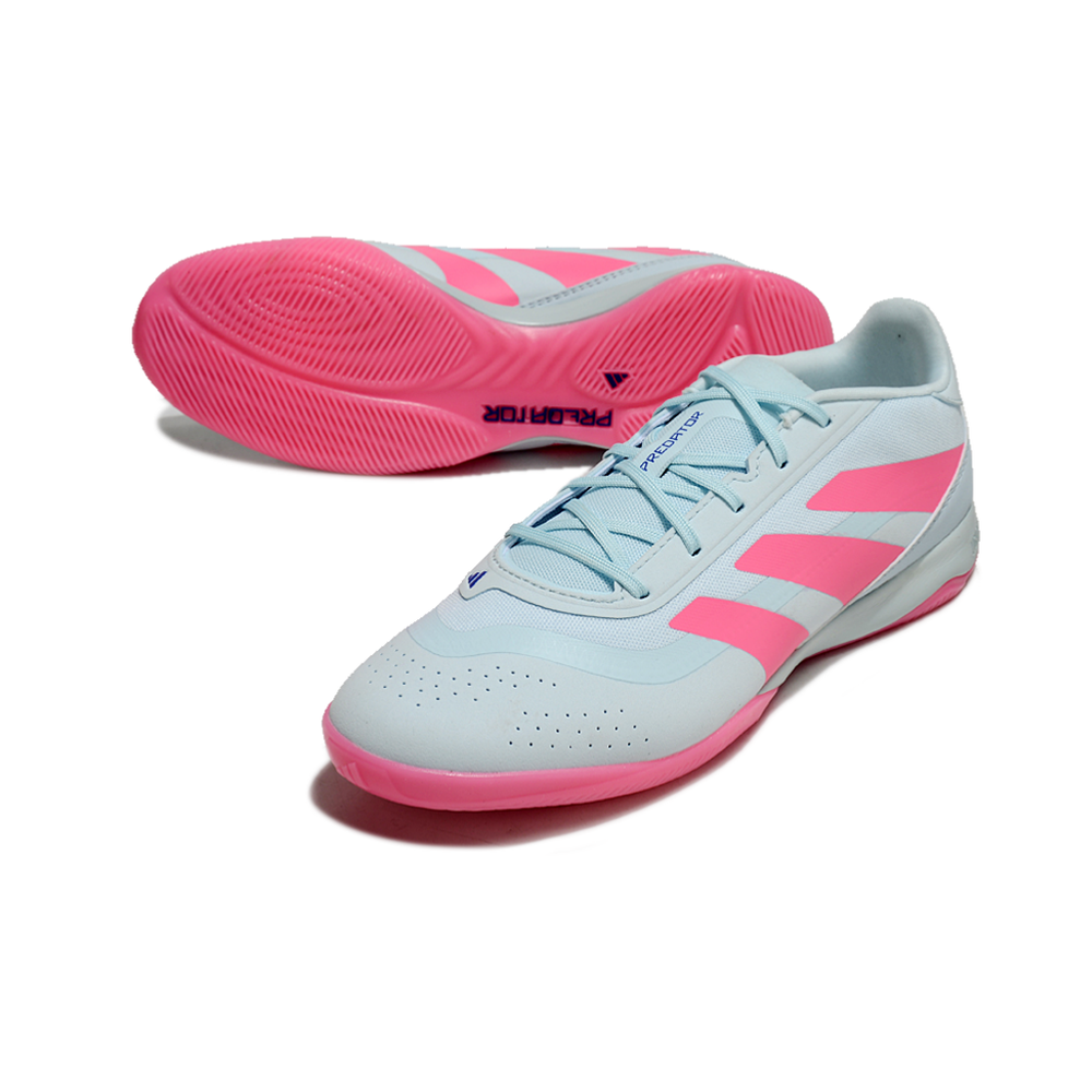 Chuteira Futsal Adidas Predator 24 Elite IC Azul e Rosa