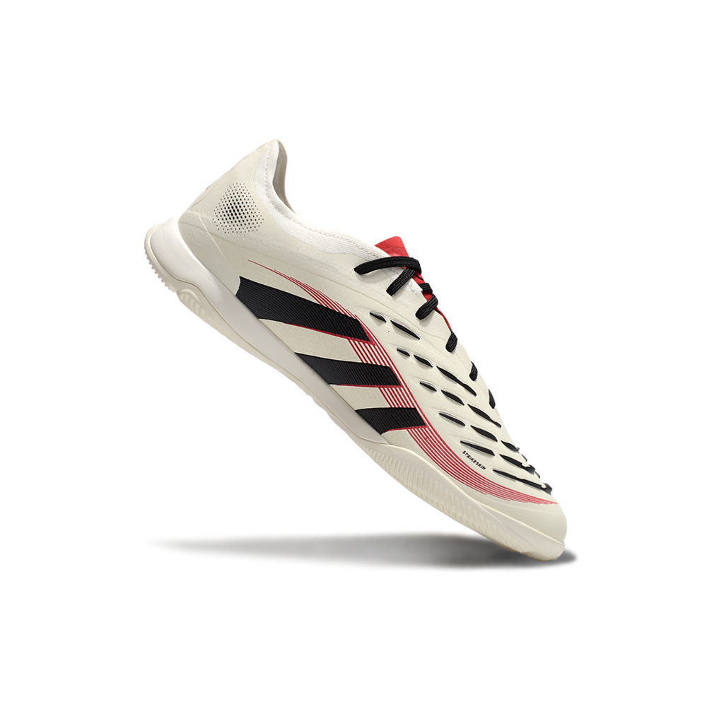 Chuteira Futsal Adidas Predator 24 Elite IC Bege, Vermelha e Preta