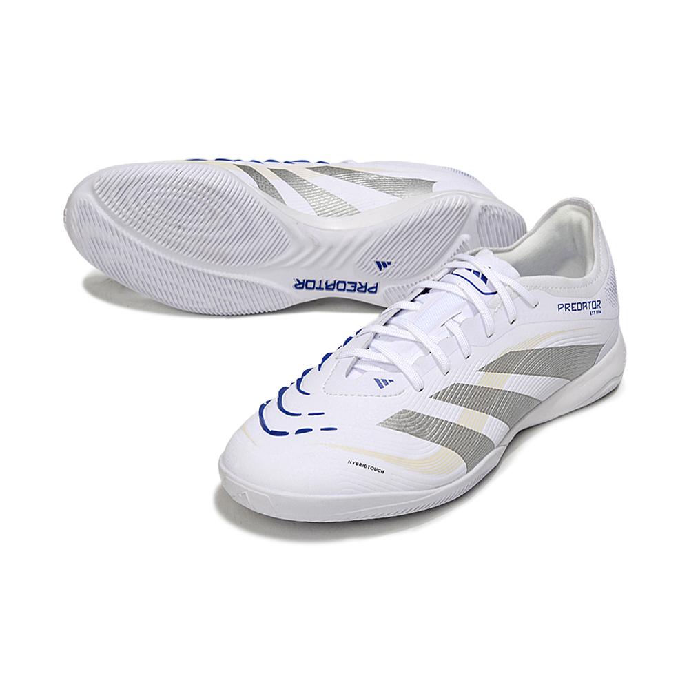 Chuteira Futsal Adidas Predator 24 Elite IC Branca e Azul 