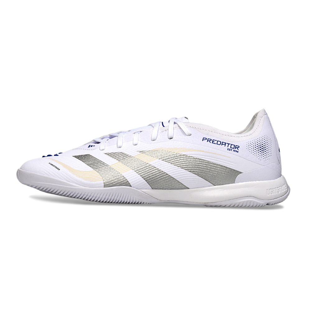 Chuteira Futsal Adidas Predator 24 Elite IC Branca e Azul 