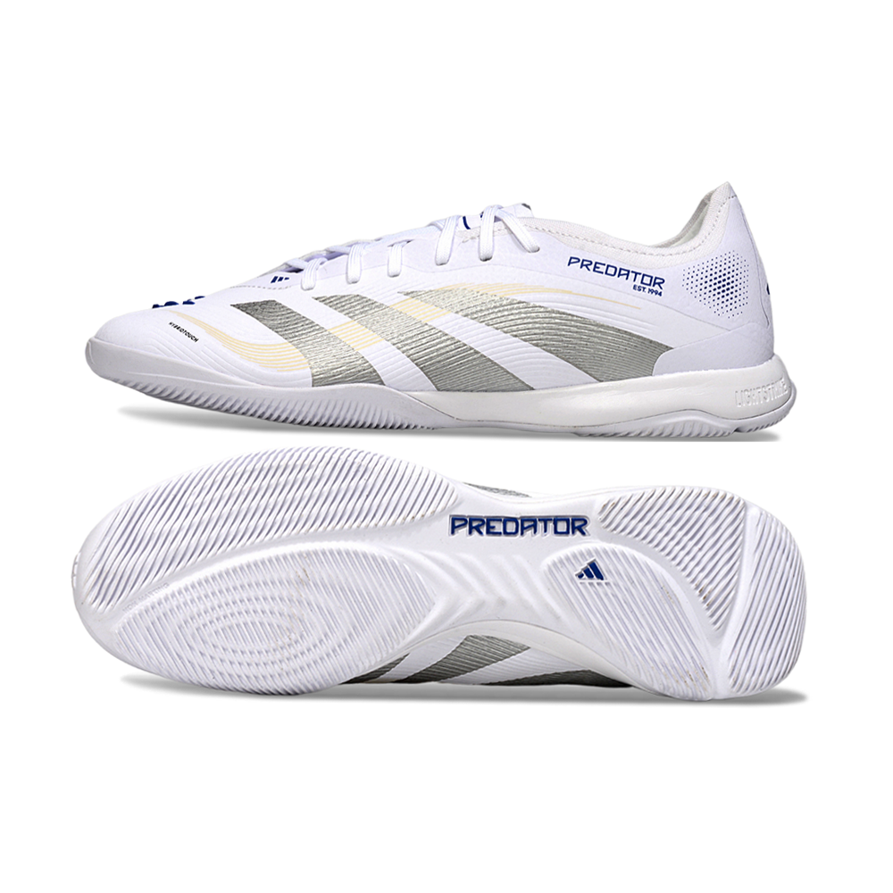 Chuteira Futsal Adidas Predator 24 Elite IC Branca e Azul 