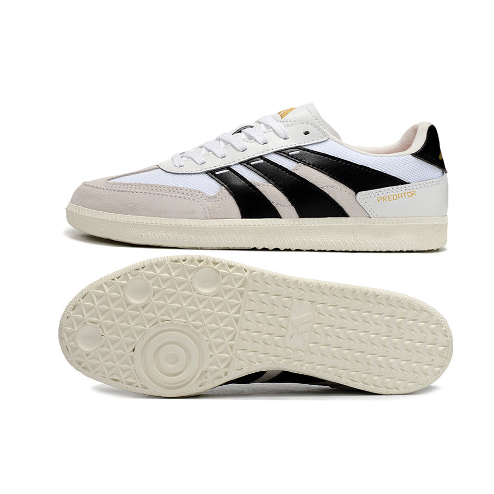 Chuteira Futsal Adidas Predator 24 Elite IC Branca, Preta e Bege