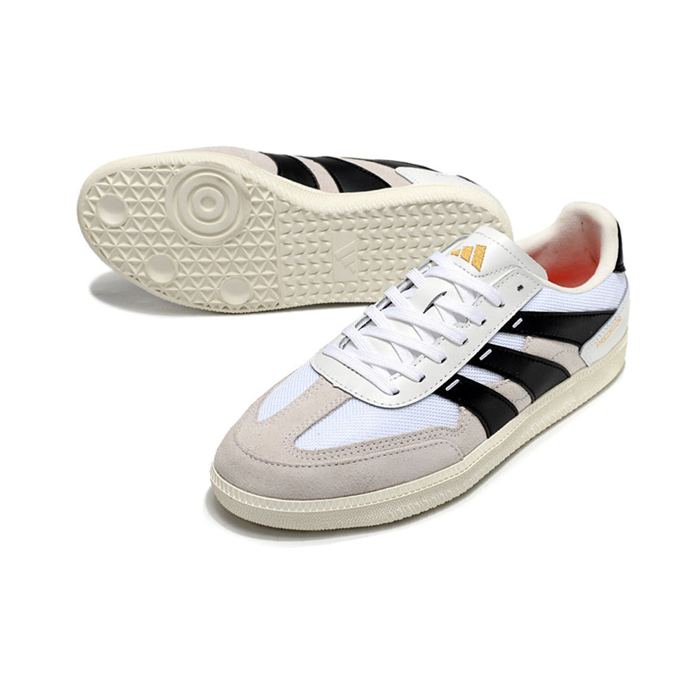 Chuteira Futsal Adidas Predator 24 Elite IC Branca, Preta e Bege