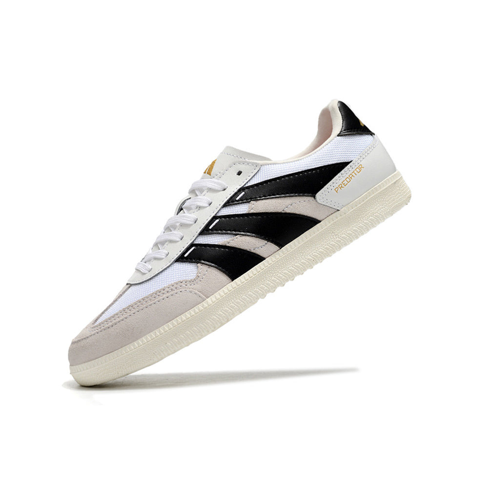 Chuteira Futsal Adidas Predator 24 Elite IC Branca, Preta e Bege