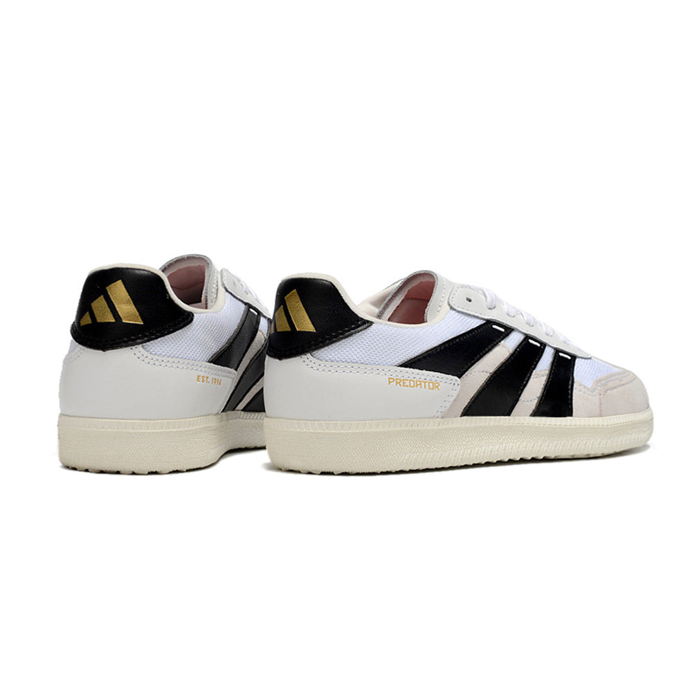 Chuteira Futsal Adidas Predator 24 Elite IC Branca, Preta e Bege