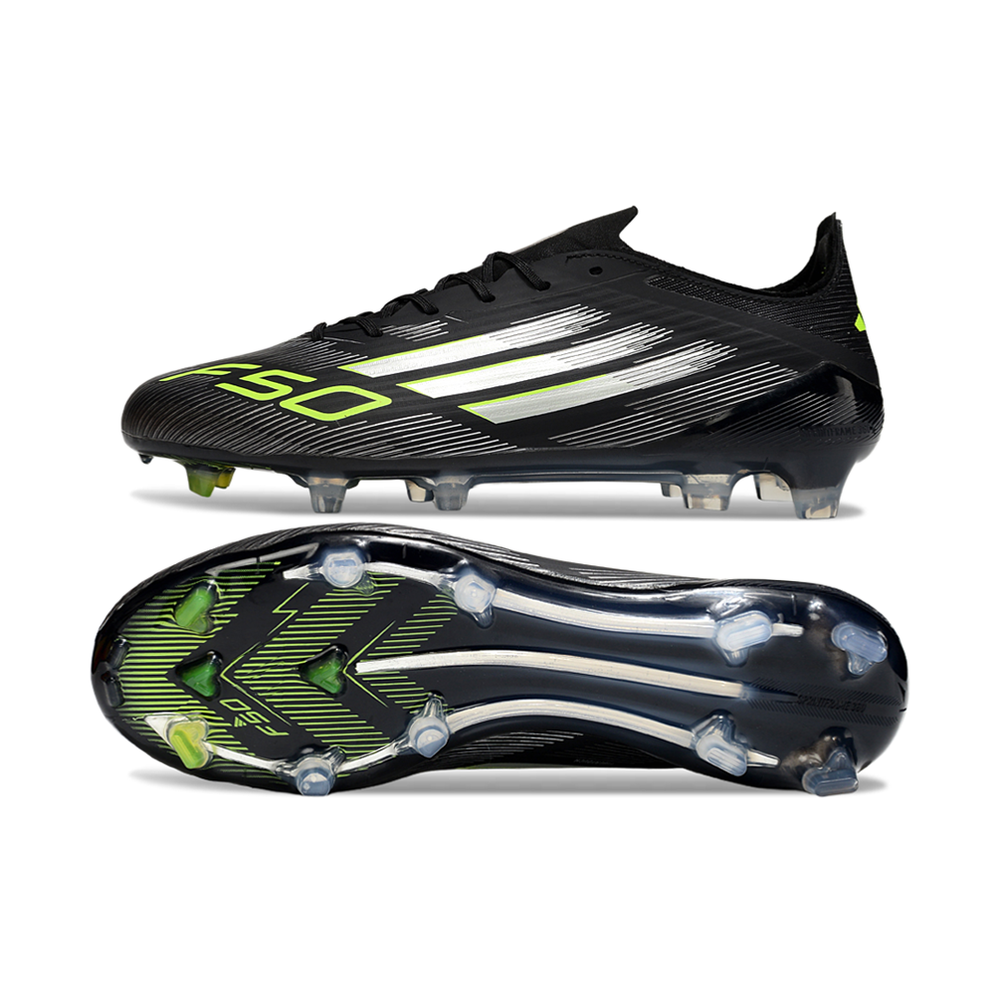 Chuteira Campo Adidas F50 FG Preta e Verde