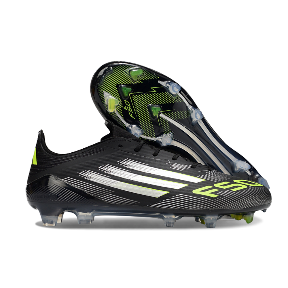 Chuteira Campo Adidas F50 FG Preta e Verde