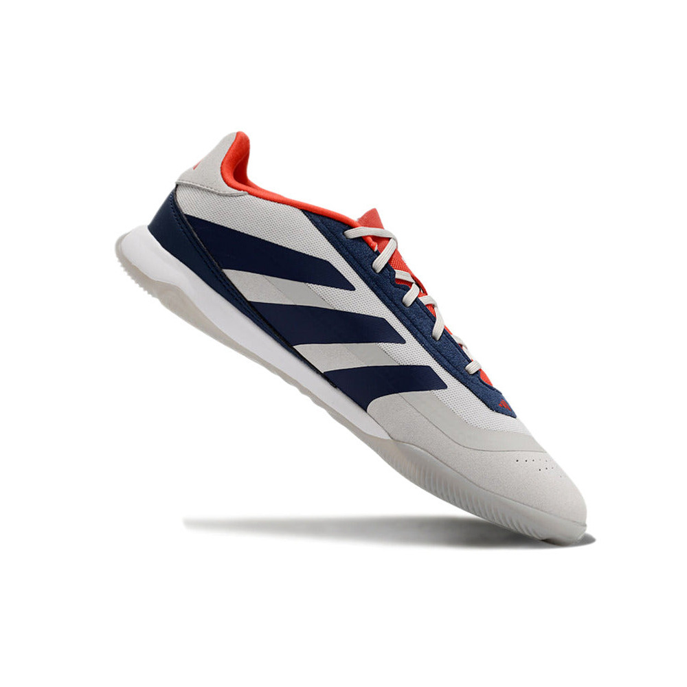 Chuteira Futsal Adidas Predator 24 Elite IC Prata, Azul e Vermelho 