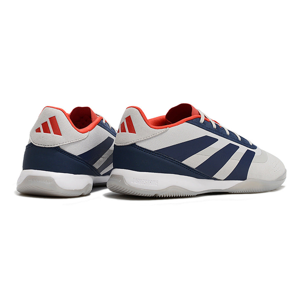 Chuteira Futsal Adidas Predator 24 Elite IC Prata, Azul e Vermelho 