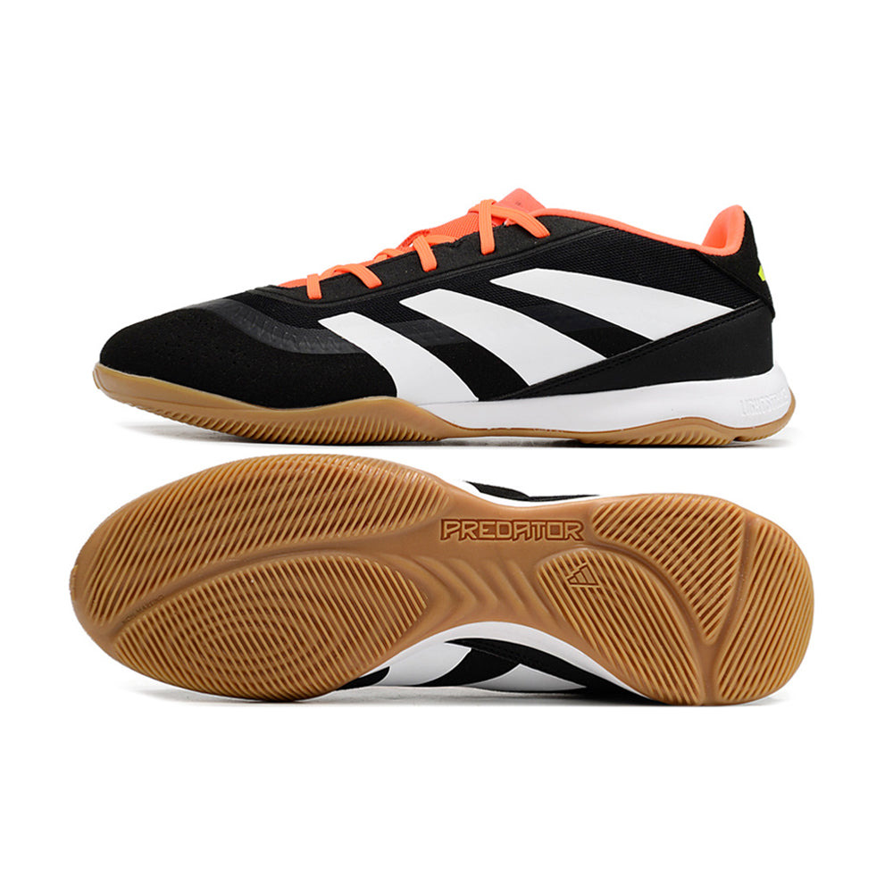 Chuteira Futsal Adidas Predator 24 Elite IC Preta, Laranja e Branca 
