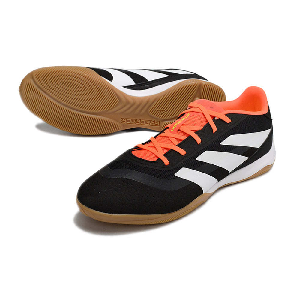 Chuteira Futsal Adidas Predator 24 Elite IC Preta, Laranja e Branca 