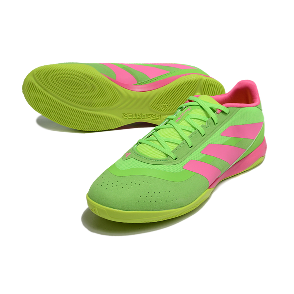 Chuteira Futsal Adidas Predator 24 Elite IC Verde e Rosa