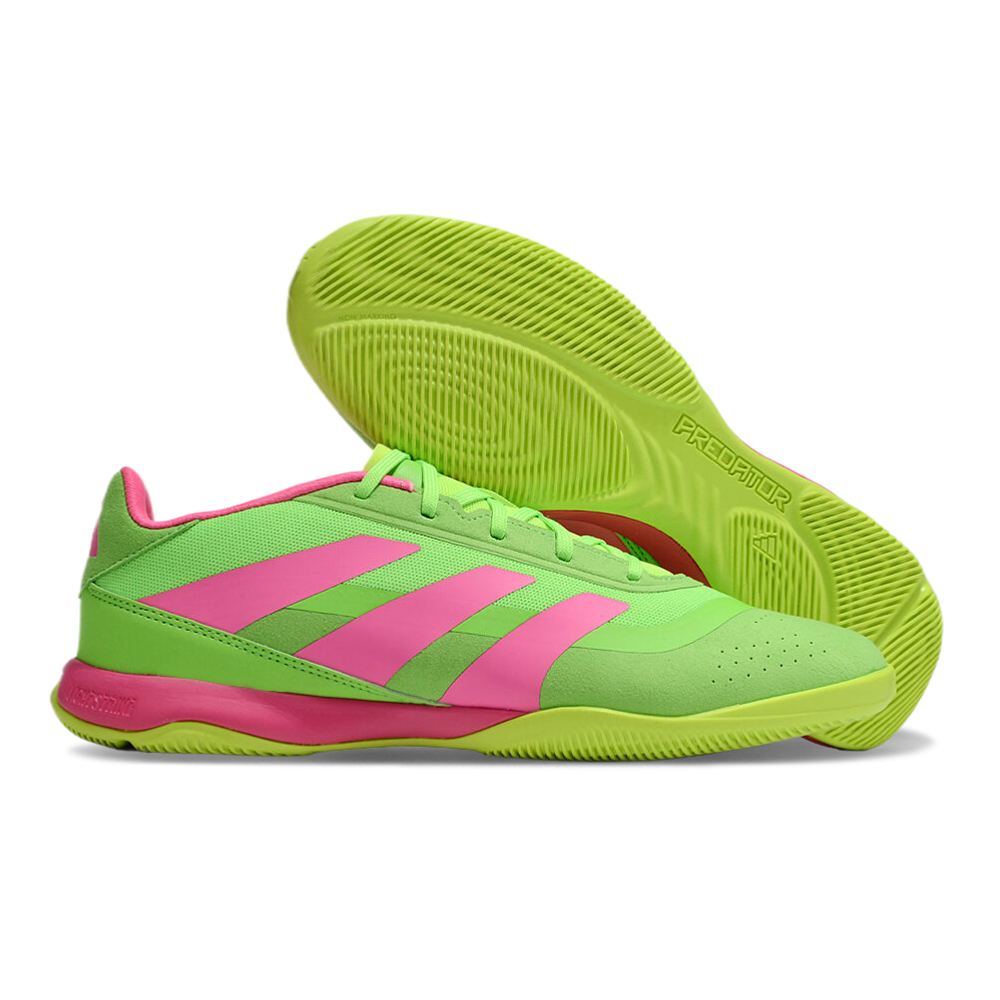 Chuteira Futsal Adidas Predator 24 Elite IC Verde e Rosa