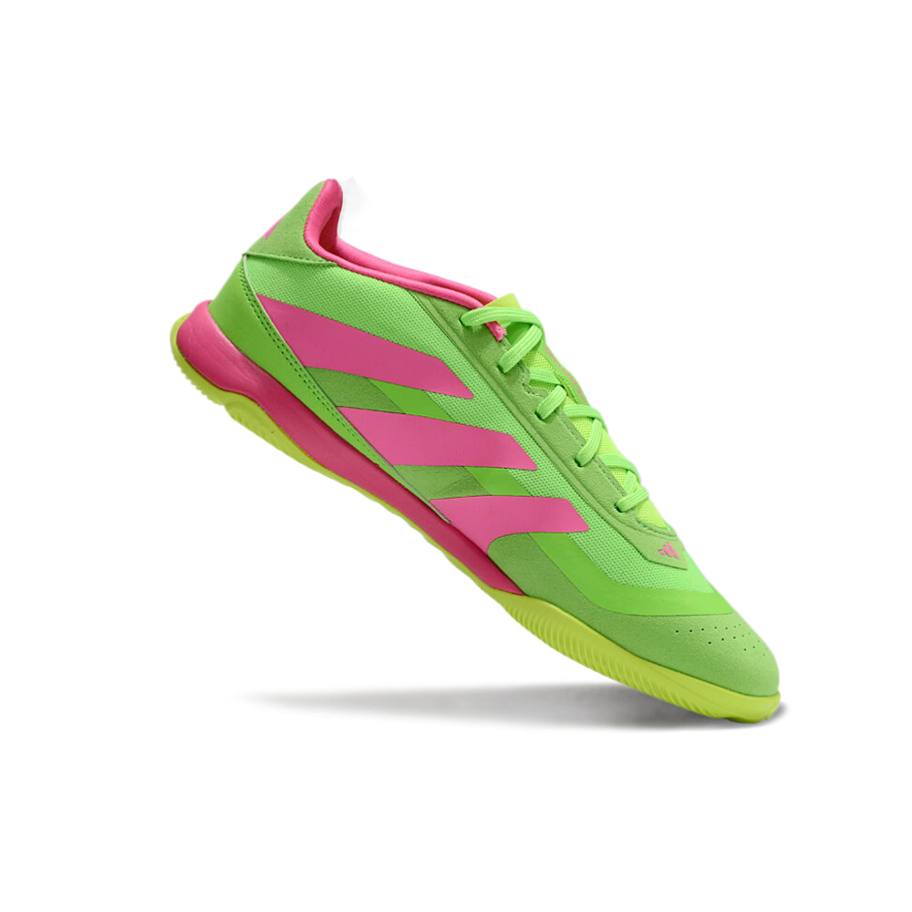 Chuteira Futsal Adidas Predator 24 Elite IC Verde e Rosa
