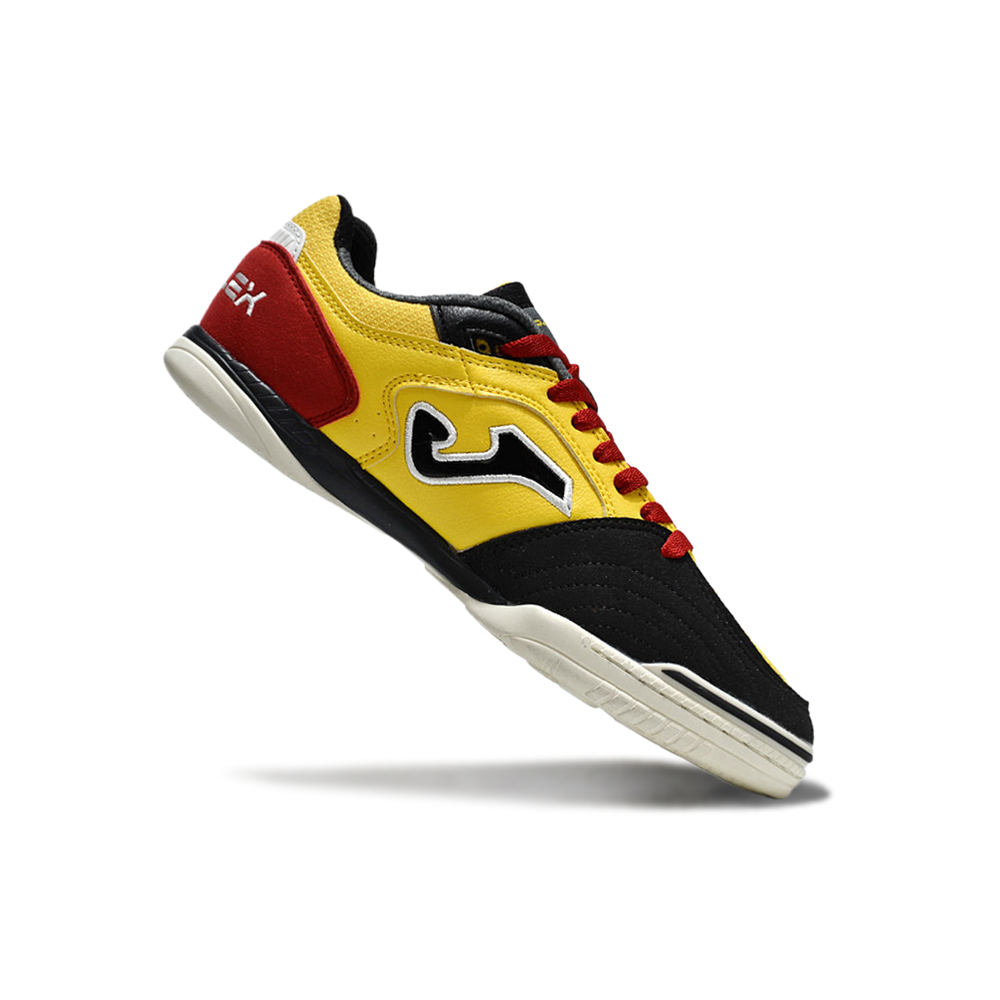 Chuteira Futsal Joma Top Flex Rebound IC Amarelo e Vermelho
