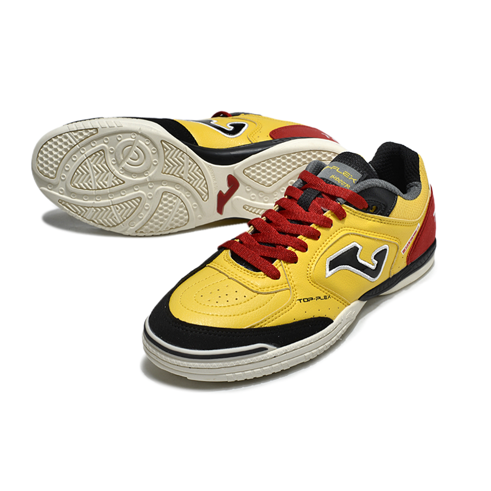 Chuteira Futsal Joma Top Flex Rebound IC Amarelo e Vermelho