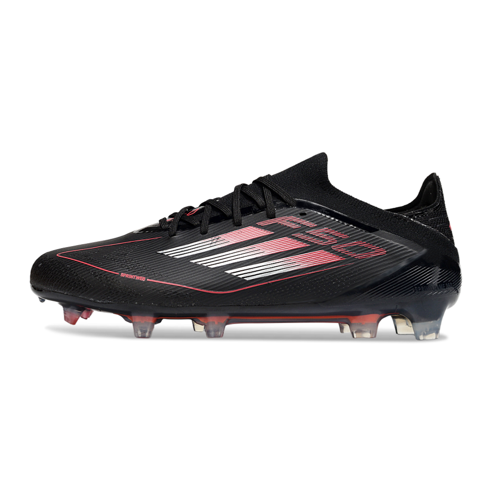 Chuteira Campo Adidas F50 FG Preto e Vermelho 