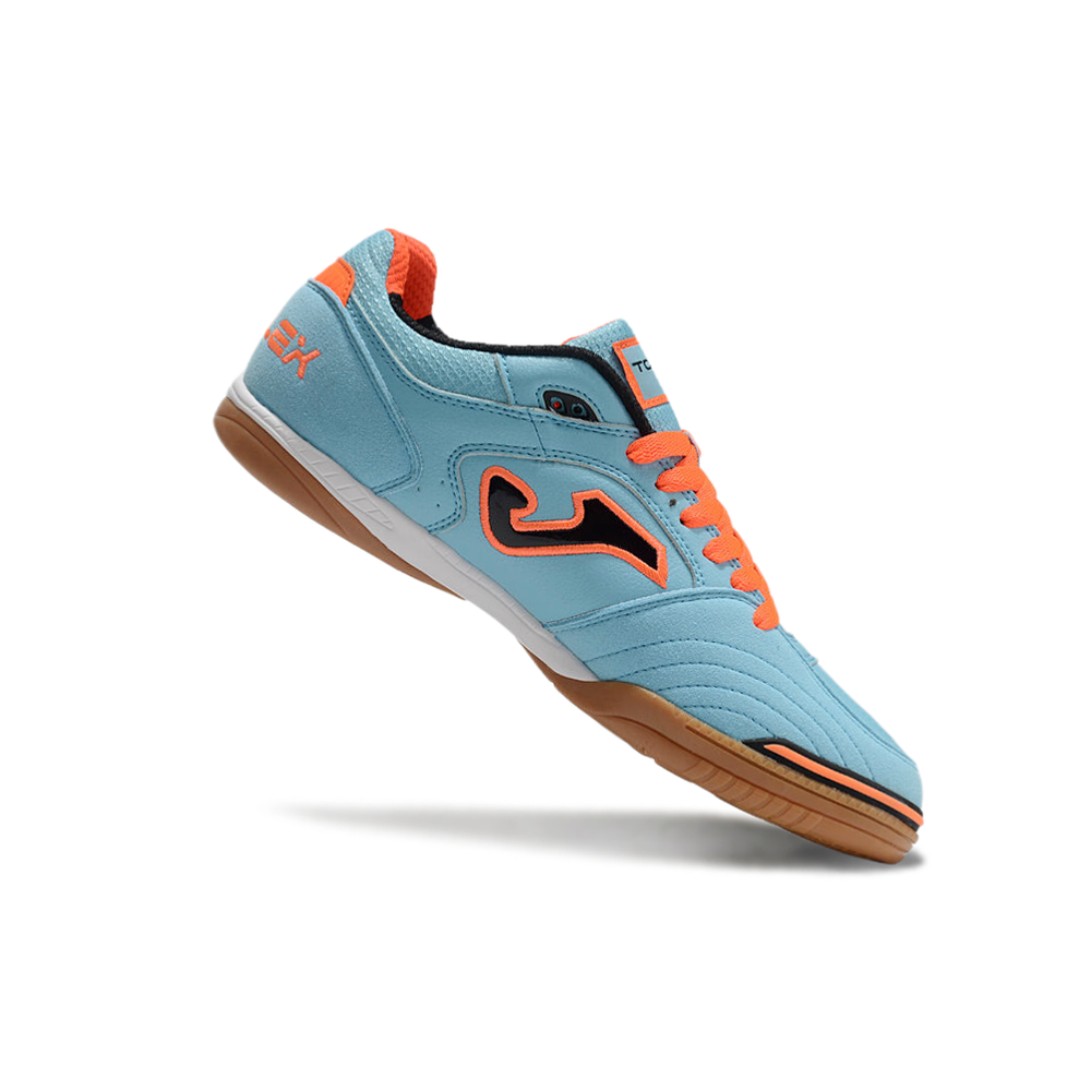 Chuteira Futsal Joma Top Flex Rebound IC Azul e Laranja