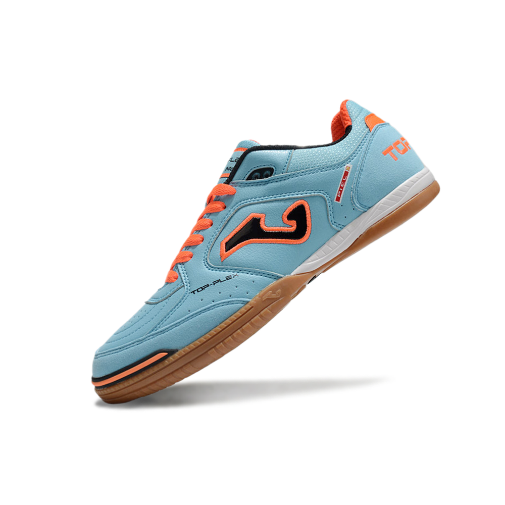 Chuteira Futsal Joma Top Flex Rebound IC Azul e Laranja