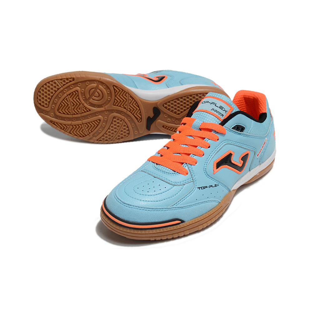 Chuteira Futsal Joma Top Flex Rebound IC Azul e Laranja