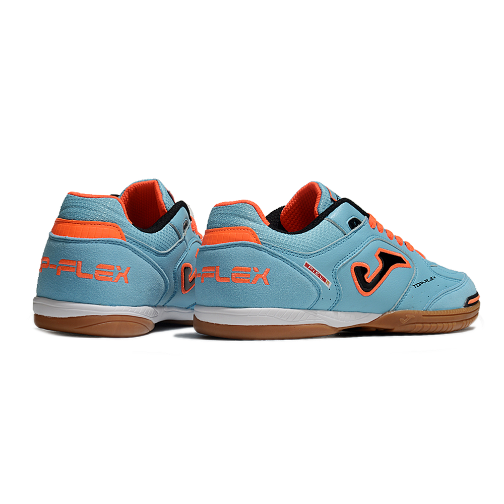 Chuteira Futsal Joma Top Flex Rebound IC Azul e Laranja