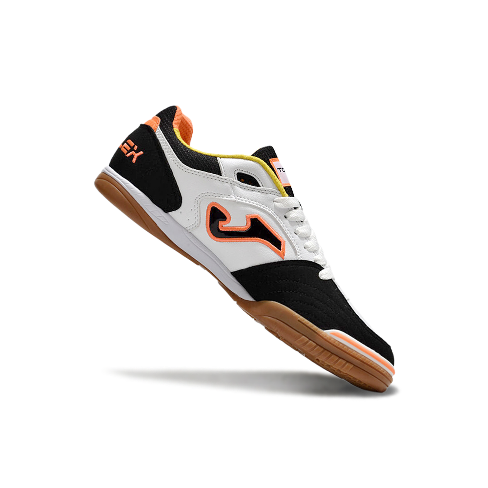 Chuteira Futsal Joma Top Flex Rebound IC Branca e Preta