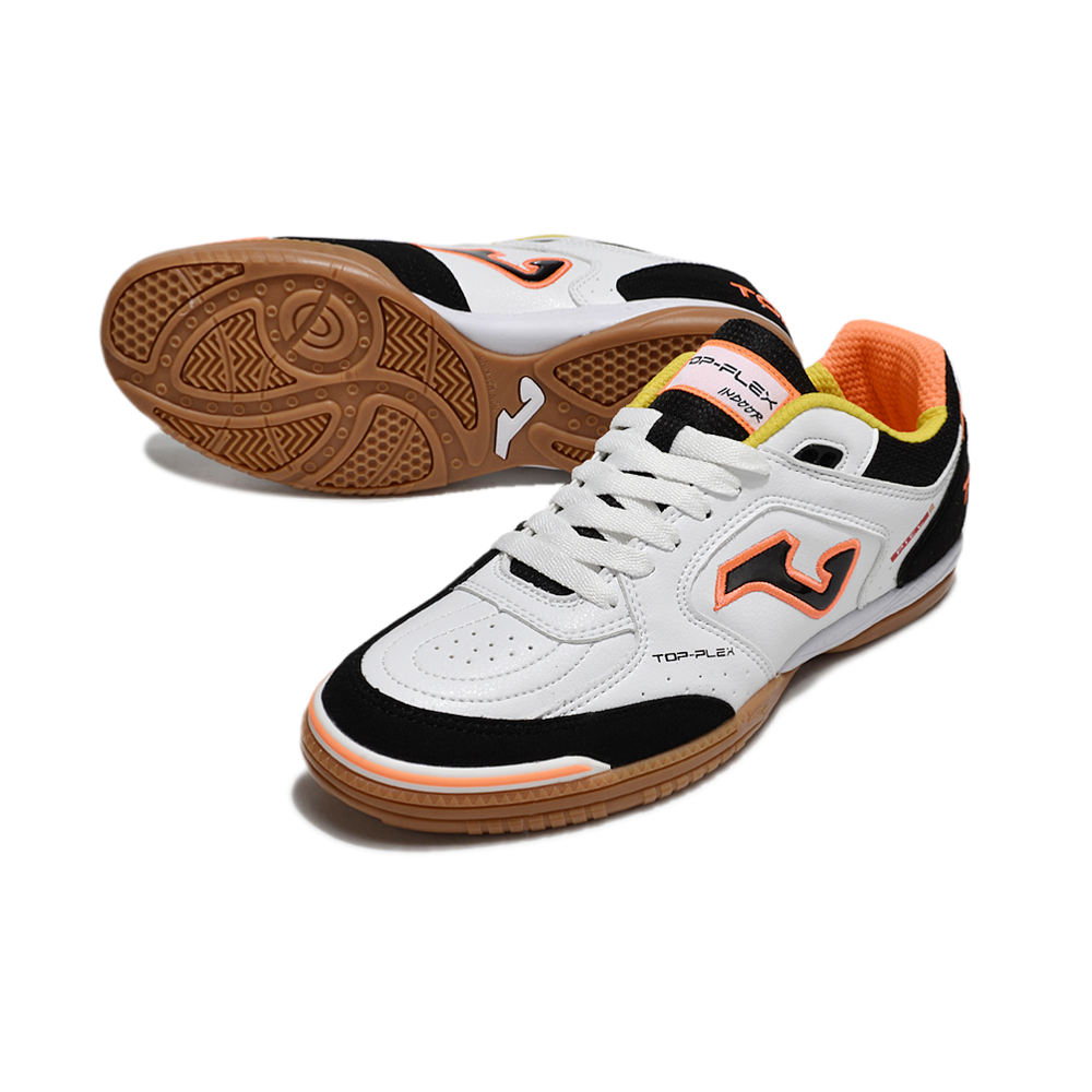 Chuteira Futsal Joma Top Flex Rebound IC Branca e Preta