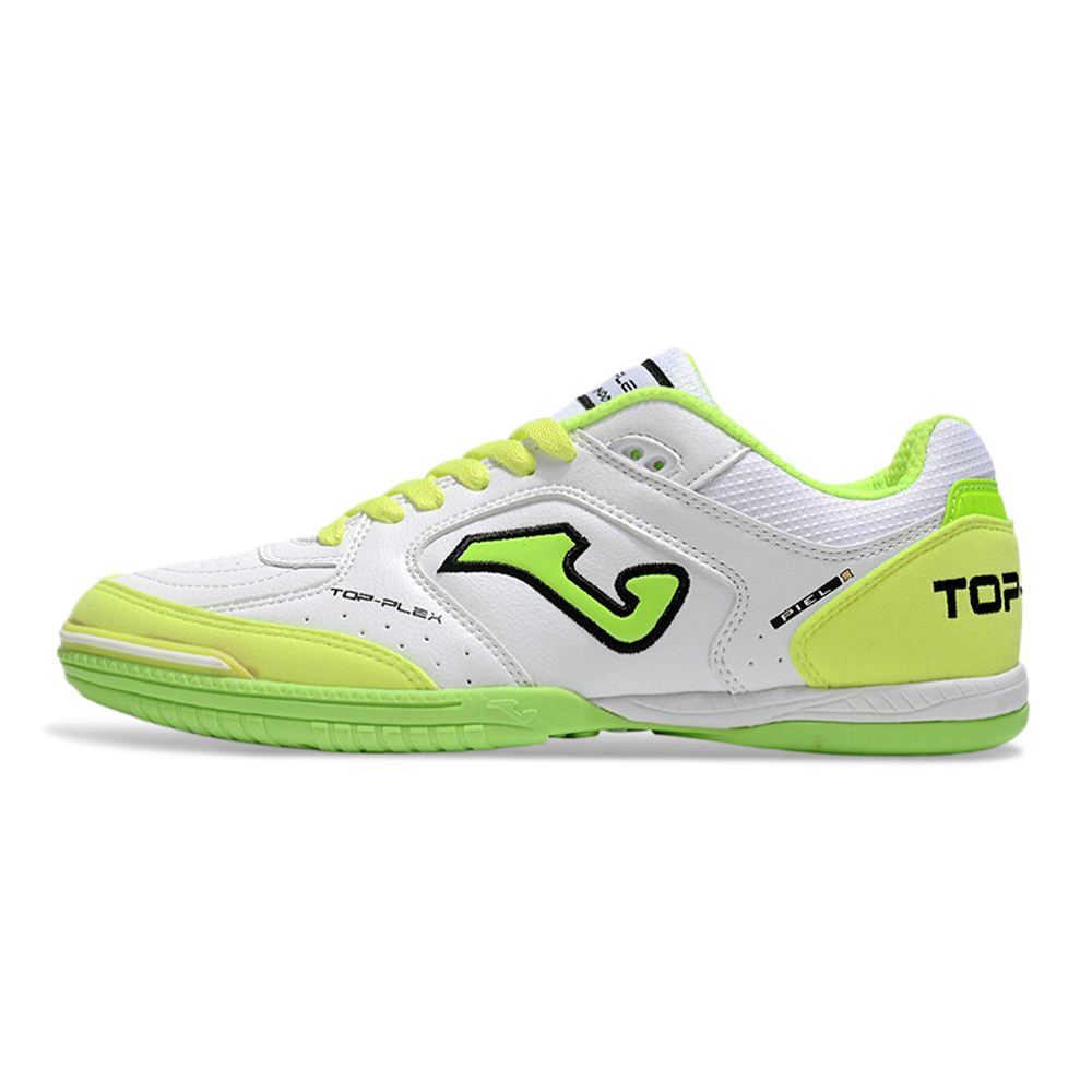 Chuteira Futsal Joma Top Flex Rebound IC Branca e Verde