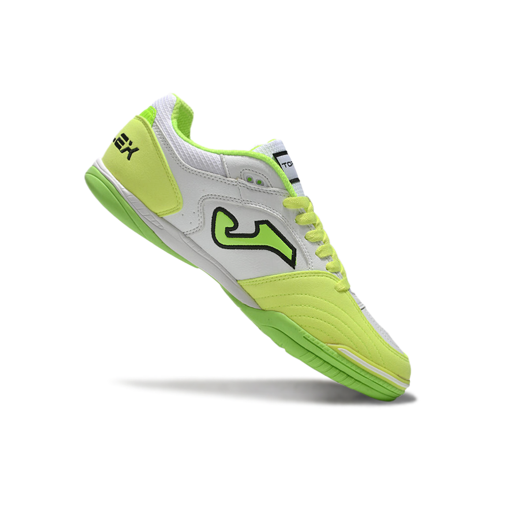 Chuteira Futsal Joma Top Flex Rebound IC Branca e Verde