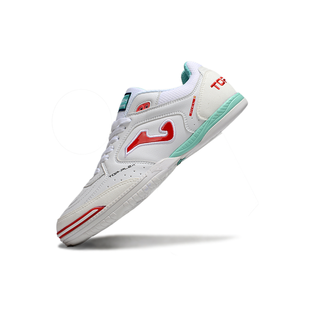 Chuteira Futsal Joma Top Flex Rebound IC Branca, Vermelha e Verde