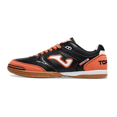 Chuteira Futsal Joma Top Flex Rebound IC Preto e Laranja