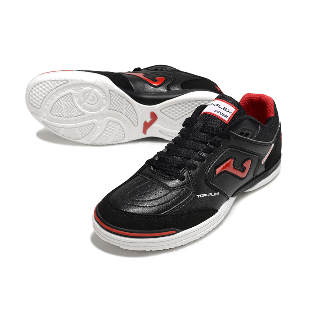 Chuteira Futsal Joma Top Flex Rebound IC Preto e Vermelho