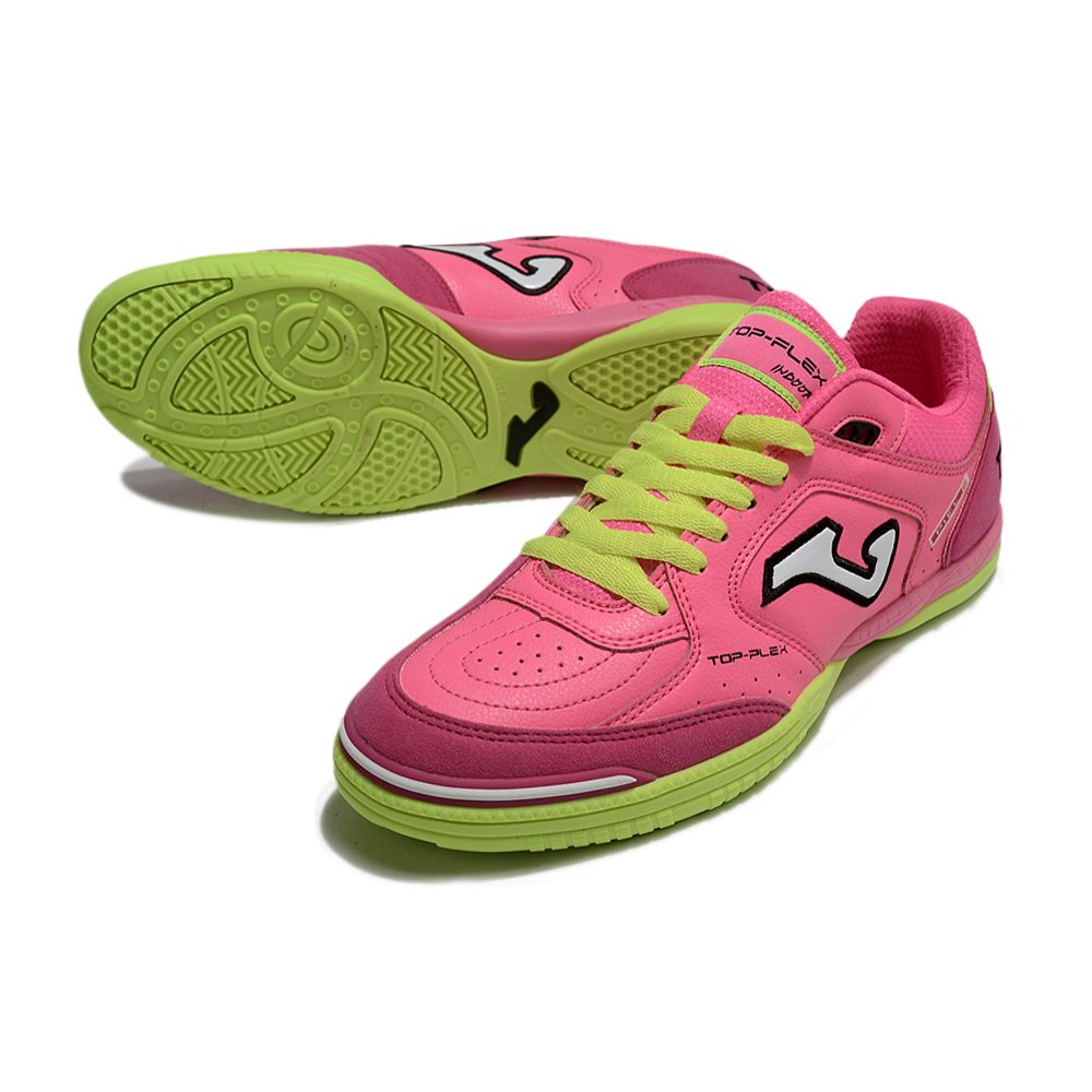 Chuteira Futsal Joma Top Flex Rebound IC Rosa e Verde