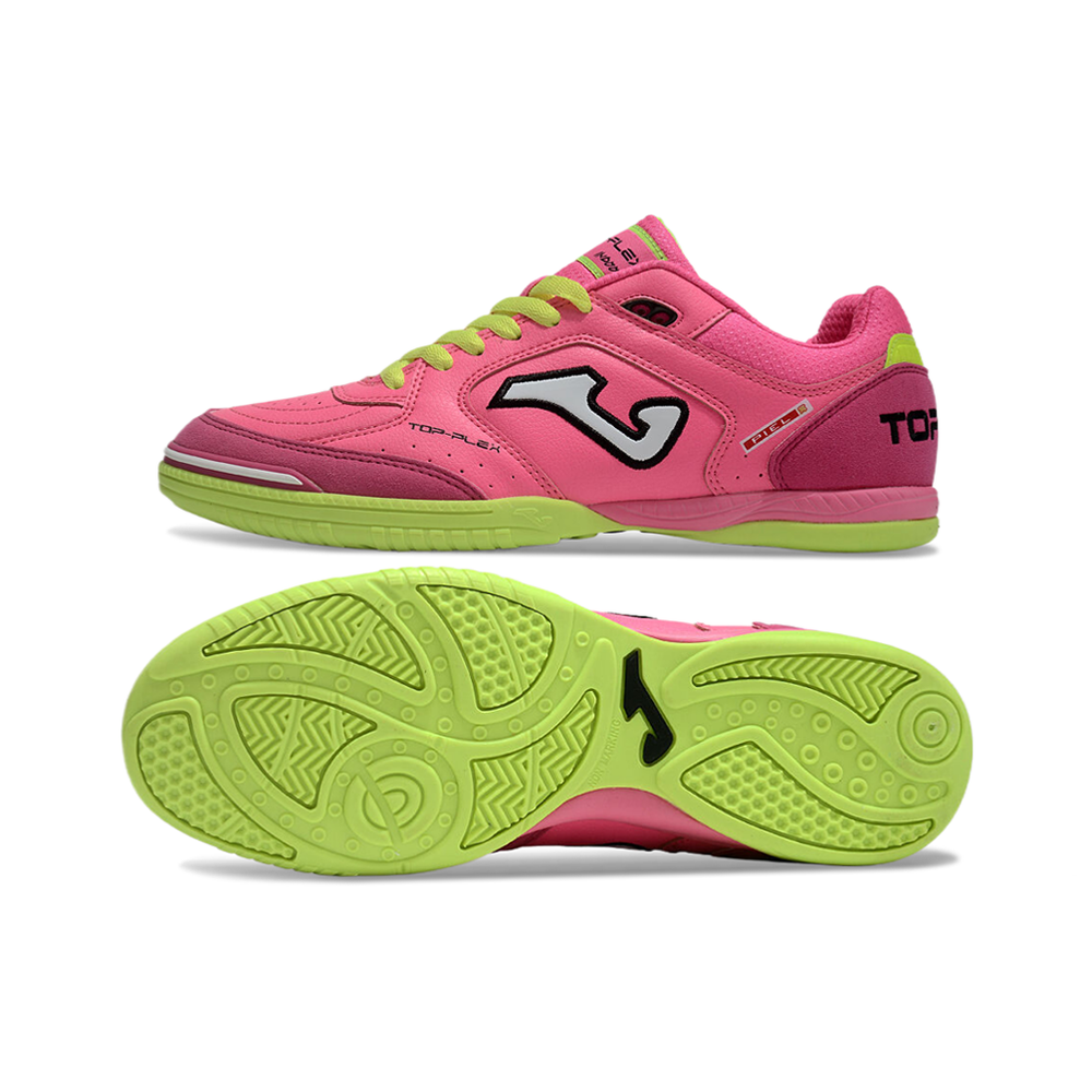Chuteira Futsal Joma Top Flex Rebound IC Rosa e Verde