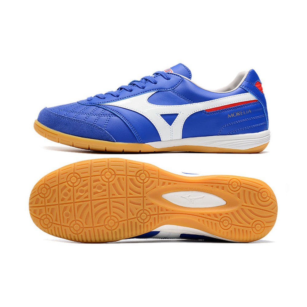 Chuteira Futsal Mizuno Morelia Sala IC Azul e Branca