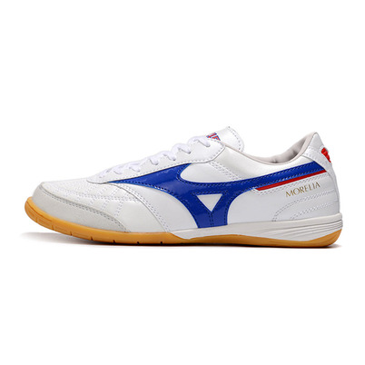Chuteira Futsal Mizuno Morelia Sala IC Branca e Azul